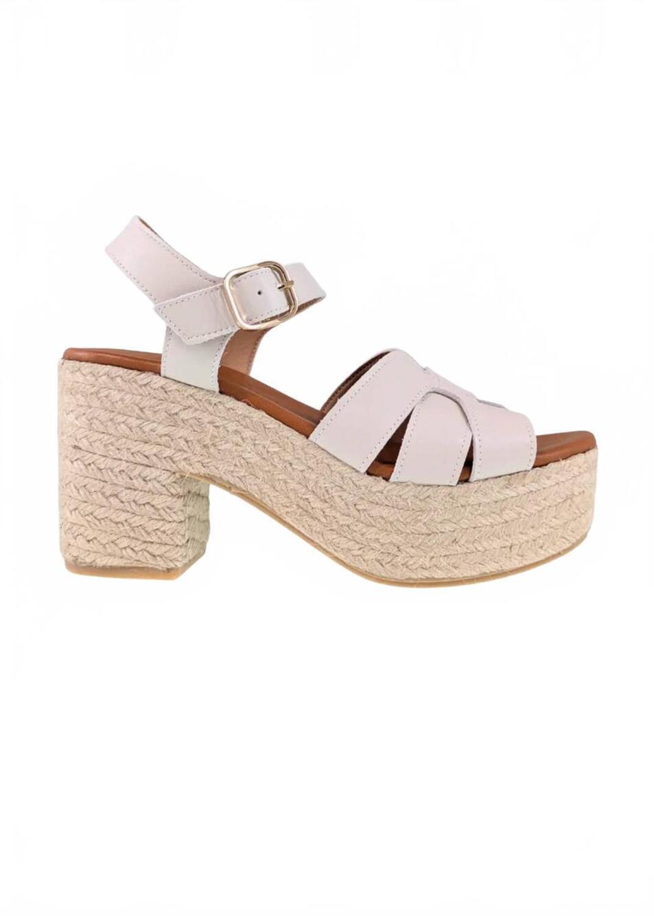 NEW ATELIERS women's nadia platform sandal in white
